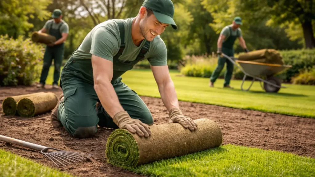 Der richtige Zeitpunkt für Rasenpflege, Rollrasen und Neuanlage